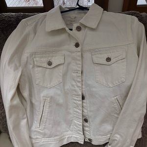 J crew white denim jacket